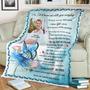 Memorial Blanket - As I Sit In Heaven Blue Butterfly Custom Photo Blanket Memorial
