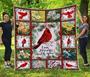 Memorial Blanket - Cardinal Memorial Blanket, Cardinal Bird I Am Always With You