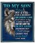 Personalized Blanket To My Son I Closed My Eyes For A Moment, Gift For Son Daughter, Birthday Fleece Blanket