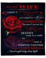 Personalized Blanket To My Wife I Didn'T Marry You So I Could Live With You, Gift For Wife Husband, Wedding Fleece Blanket