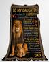 Personalized To My Daughter Never Forget That I Love You Lion Hug Blanket For Daughter From Dad, Uond