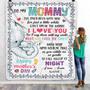 Personalized to My Mommy First Time Mom Elephant Happy Mothers Day Birthday Christmas Customized Fleece Blanket