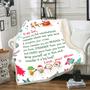 Personalized To My Son Wrap Yourself Up In This And Consider It A Big Hug Cute Snowman Christmas Blanket