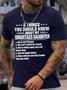 Men’s 5 Things You Should Know About My Smartass Daughter Crew Neck Casual T-shirt