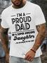 Men’s I’m A Proud Dad Of A Super Awesome Daughter Couple Casual T-shirt