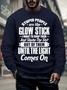 Men’s Stupid People Are Like Glow Sticks I Want To Snap Them Casual Text Letters Regular Fit Sweatshirt