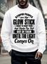 Men’s Stupid People Are Like Glow Sticks I Want To Snap Them Casual Text Letters Regular Fit Sweatshirt