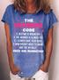 Women's The Grandma Code Letters Casual T-shirt