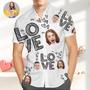Custom Face Love Hawaiian Shirts Valentines Gift For Boyfriends