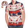 Custom Couple's Face Classic Christmas Men's All Over Print Hawaiian Shirt Christmas Gift