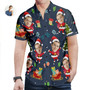 Custom Face Hawaiian Christmas Shirt Cute Santa Claus Hawaiian Shirt Christmas Gift for Men