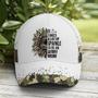 Sparkle To Be Army Mom Leopard Sunflower White Baseball Cap Hat