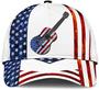 America Guitar Simple and Beautiful Printed Unisex Hat Classic Cap, Snapback Cap Hat