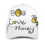 Bee Love Honey Print Classic Baseball Cap Adjustable Twill Sports Dad Hats for Unisex Hat