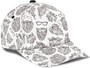 Berd Glasses Beard White Printed Unisex Hat Classic Cap, Snapback Cap, Baseball Cap Hat