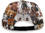 Cap Dogs Cute Dog Face Adjustable Snapback Cap Trucker Hats Hip Hop Hat Classic Cap Hat