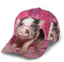 Little Pig Wear Pink Sunglass Print Casual Baseball Cap Adjustable Twill Sports Dad Hats for Unisex Hat