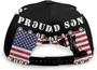 Veteran American Flag Hat Proud US Military Proud Son of A Veteran Unisex Printing Classic Baseball Cap Snapback Flat Bill Hip Hop Hat Classic Cap Hat