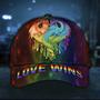 Dragon Couple Love Wins Lgbt Printing Baseball Cap Hat, Pride Classic Cap Gift For Pride Month Hat
