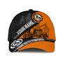 Personalized With Name Concrete Finisher Orange Mixer Classic Cap Hat, Baseball Cap Hat For Concreter Man Hat