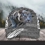 Personalized White Tiger Baseball Cap for Boyfriend, Tiger Art Hat for Tiger Lovers Hat