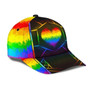 LGBT Cap, Beautiful Lgbt Rainbow Heart Polygon Printing Baseball Cap Hat, Pride Accessories Hat