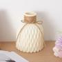 Beige Plastic Faux Ceramics Striped Vase, Nordic Style, , Decor for Home