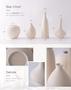 Beige White Ceramic Vase, Rustic Small Vase for Shelf Decor, Boho Home Decor Set of 4