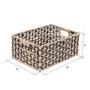 Black Rectangle Wicker Baskets Set Of 2 Natural Small Seagrass Storage Baskets Home Decor