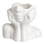 White Ceramic Head Vase Women Face Planter Flower Vase Table Shelf Decoration Gift For Her