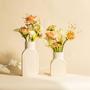 Cream Ceramic Vases Flower Planter Set Coastal Decor Rustic Home Decor Set Of 2