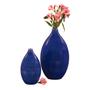 Cobalt Blue Ceramic Vase, Living Room Home Decor, Ideal Gift For Wedding, Set Of 2