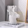 White Deer Head Vase Ceramic Vase, Table Modern Farmhouse Home Decor 