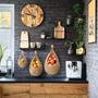 Jute Rope Teardrop Wall Hanging Planter Basket Boho Wall Baskets Decor For Kitchen Set Of 3
