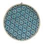 Blue Woven Wicker Basket Wall Hanging Decor For Rustic Home Living Room 