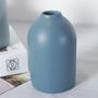 Matte Ceramic Vase, Dark Blue, Mid Century Modern, Minimalist Flower Vase, Boho Home Decor
