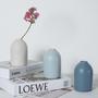 Matte Ceramic Vase, Mid Century Modern Table Vase, Aesthetic Decor Living Room Bedroom, Light Blue