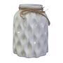 Nordic Style White Ceramic Vase Modern Flower Container Home Decoration, White Ribbed 