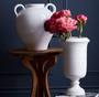 Salton White Ceramic Vase, Boho Home Decoration, Living Room Decor