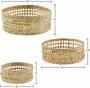 Sedge Baskets For Kitchen And Bathroom Home Decoration Set Of 3