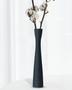 Tall Slim Dark Grey Ceramic Vase, Decorative Vase For Living Room Home Decoration