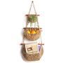 Jute Fruit Basket Wall Hanging Decor Woven Baskets Bohemian Kitchen Living Bathroom