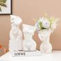 White Female Body Ceramic Vase, Decorative Breast Friend Vase, Boho Style Home Decor Set of 3 Gift For Her
