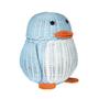 Wicker Animal Basket Penguin Storage Basket Blue and White Rustic Home Decor