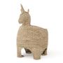 Wicker Unicorn Storage Basket Woven Rattan Animal Shaped Basket Boho Home Decor
