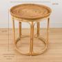 Wicker Basket Coffee Table Rattan Round Modern Coffee Table Minimalist Living Room Furniture