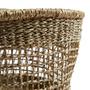 Wicker Basket For Bathroom Set Of 2 Tall Round Seagrass Waste Storage Basket For Clothing Toy
