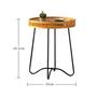 Wicker Basket Side Table Rattan Small Round Table Round Coffee Table Living Room Furniture
