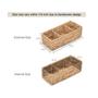 Wicker Basket Storage Shelves 3-Section Wicker Baskets For Organizing Living Room Decor Set Of 2