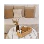 Wicker Basket Storage Shelves 3-Section Wicker Baskets For Organizing Living Room Decor Set Of 2